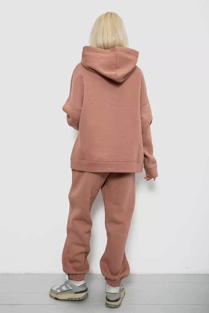 Купить Спортивный костюм женский на флисе, цвет пудровый, 247R2020-5 - Фото №4