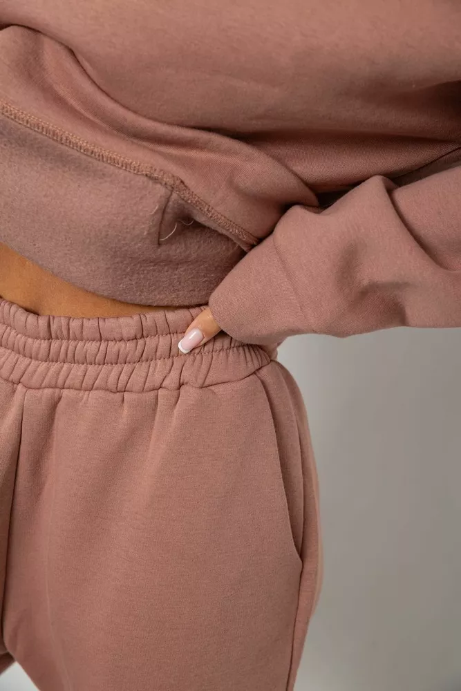 Купить Спортивный костюм женский на флисе, цвет пудровый, 247R2020-5 - Фото №5