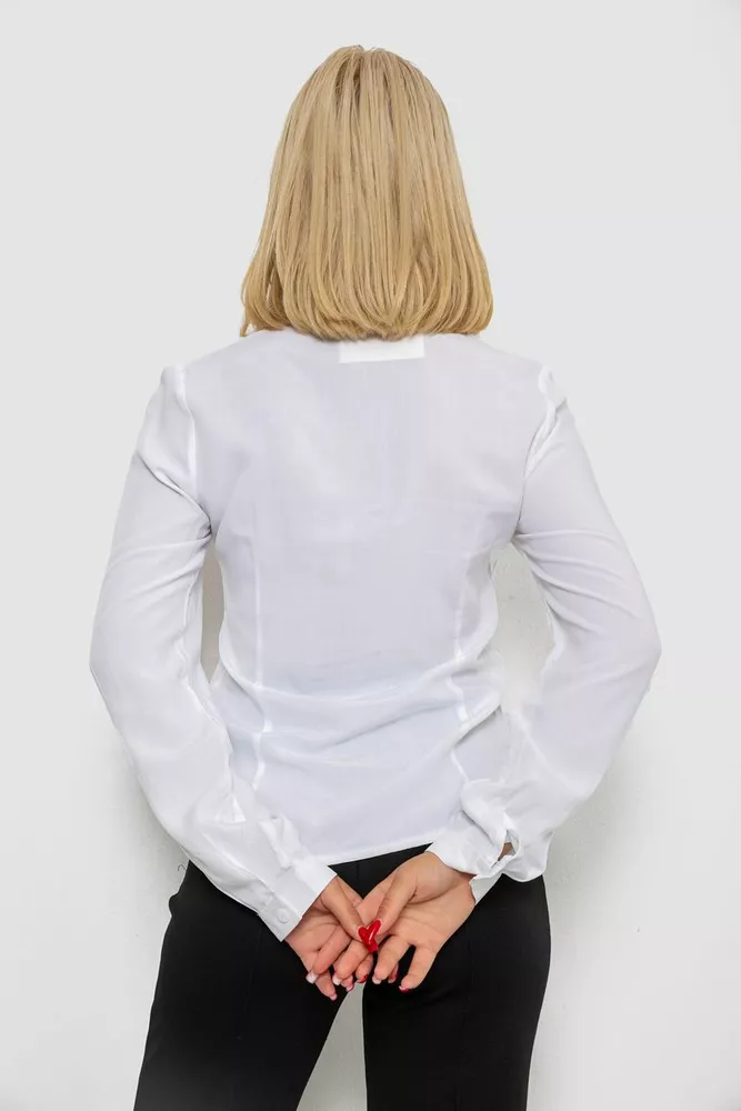 Купити Блуза класична  -уцінка, колір білий, 230R08-2-U - Фото №4