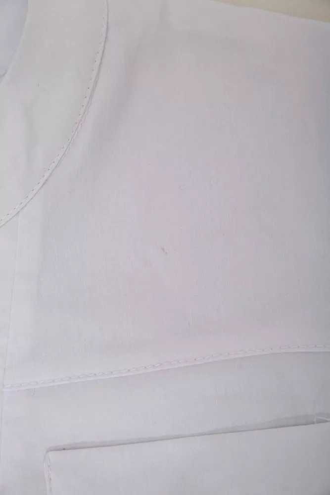 Купити Блуза однотонна  -уцінка, колір білий, 230R96-15-U-3 - Фото №6