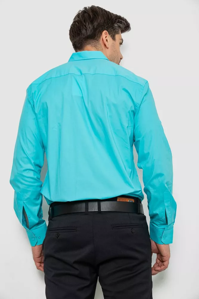 Купити Сорочка чоловіча  -уцінка, колір бірюзовий, 214R7114-U-1 - Фото №5