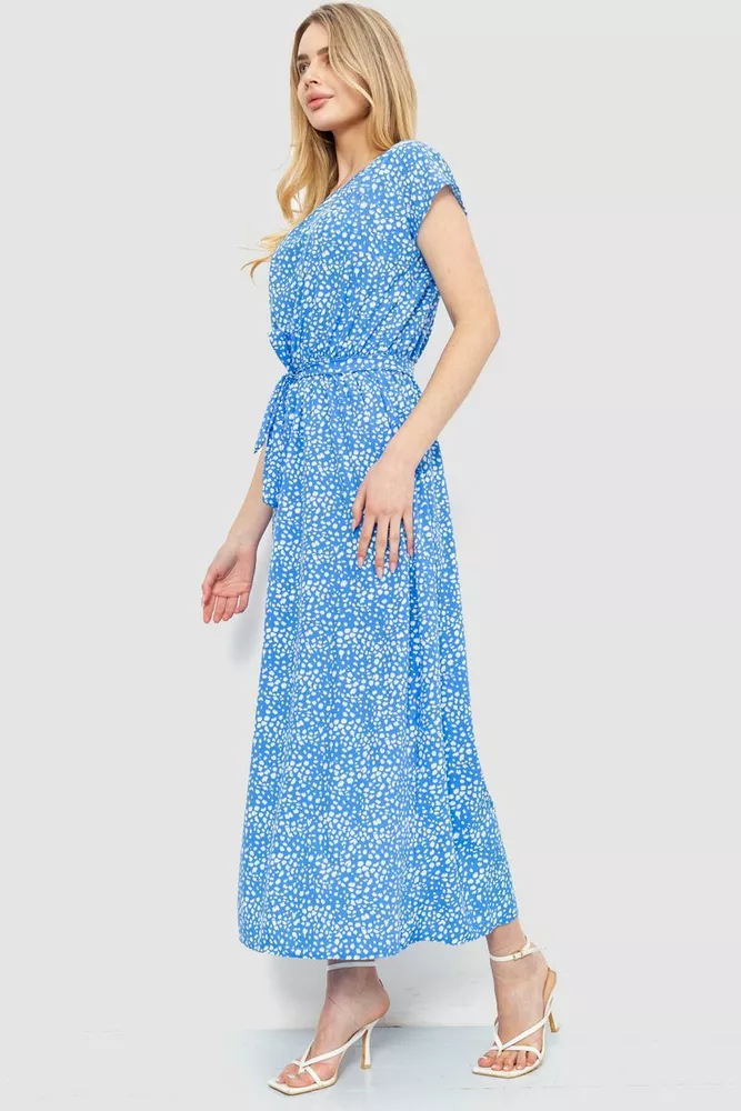Купити Сукня з принтом, колір блакитний, 214R055-2 оптом - Фото №3