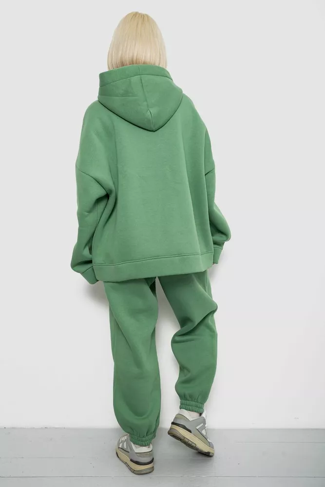 Купить Спортивный костюм женский на флисе, цвет зеленый, 247R2020-5 - Фото №4