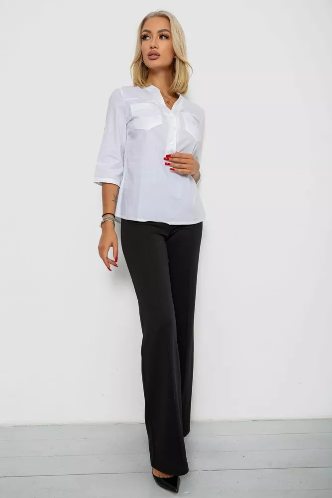 Купить Блуза однотонная  -уценка, цвет молочный, 230R96-15-U-4 оптом - Фото №2