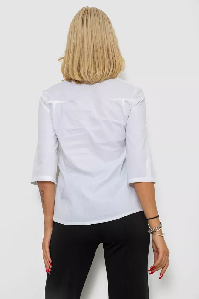 Купить Блуза однотонная  -уценка, цвет молочный, 230R96-15-U-4 оптом - Фото №4