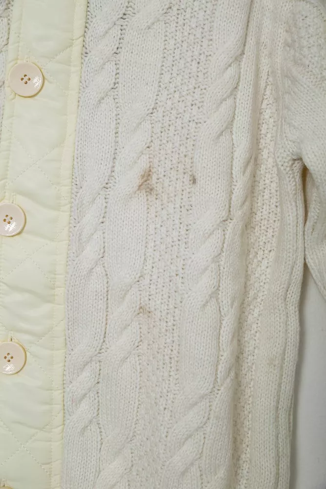 Купити Кофта чоловіча на ґудзиках  -уцінка, колір молочний, 214R50519-U - Фото №4