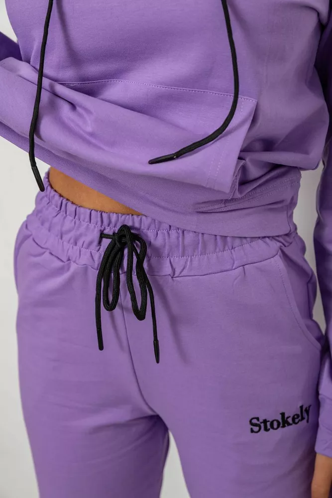 Купити Спортивний костюм жіночий двонитка  -уцінка, колір бузковий, 214R1419-006-U-15 - Фото №6