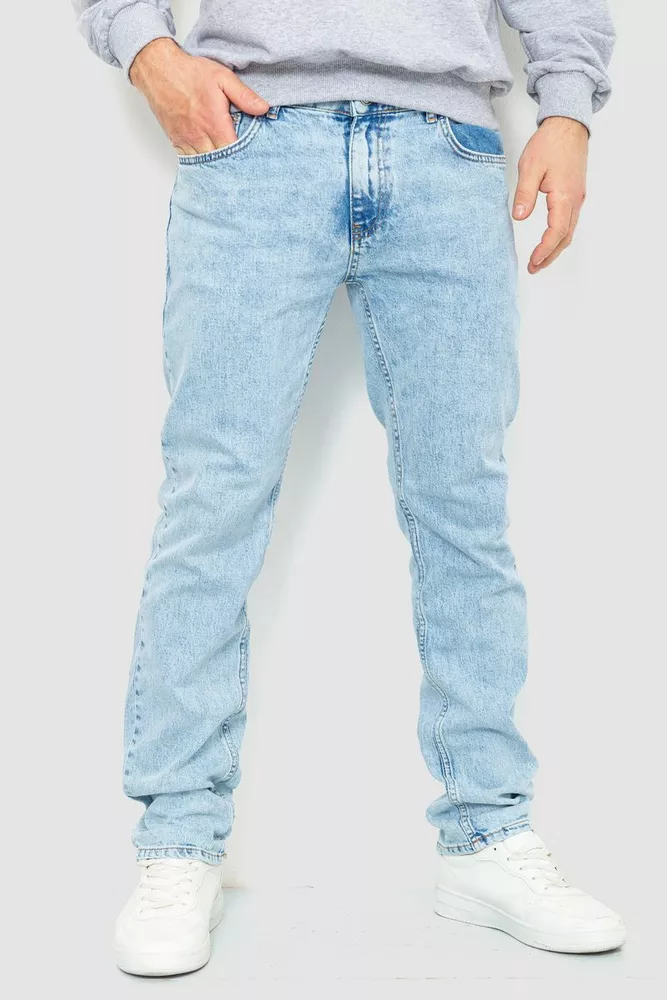 Купити Джинси чоловічі Slim, колір темно-блакитний, 157R37-21-004 - Фото №1