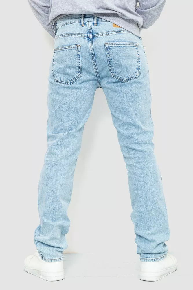 Купити Джинси чоловічі Slim, колір темно-блакитний, 157R37-21-004 - Фото №4