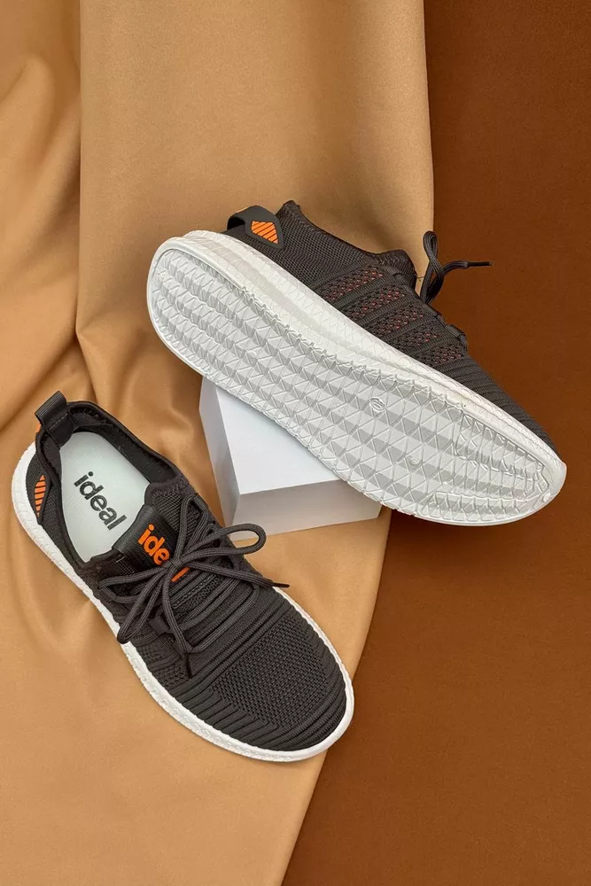 Купити Кросівки чоловічі текстиль, колір темно-сірий, 243RF68-1 оптом - Фото №3