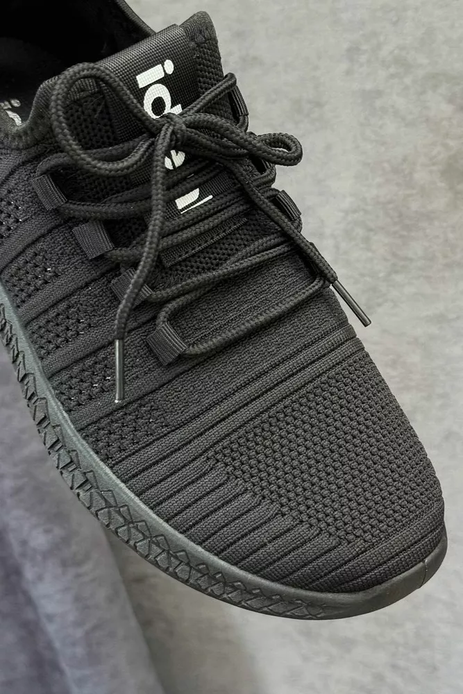 Купити Кросівки чоловічі текстиль, колір чорно-білий, 243RF68-1 оптом - Фото №2