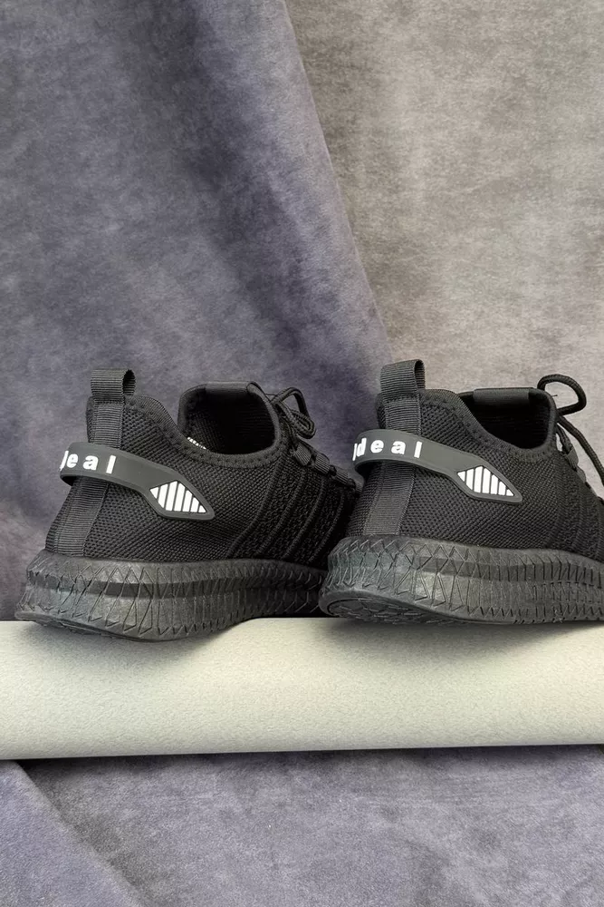 Купити Кросівки чоловічі текстиль, колір чорно-білий, 243RF68-1 оптом - Фото №4