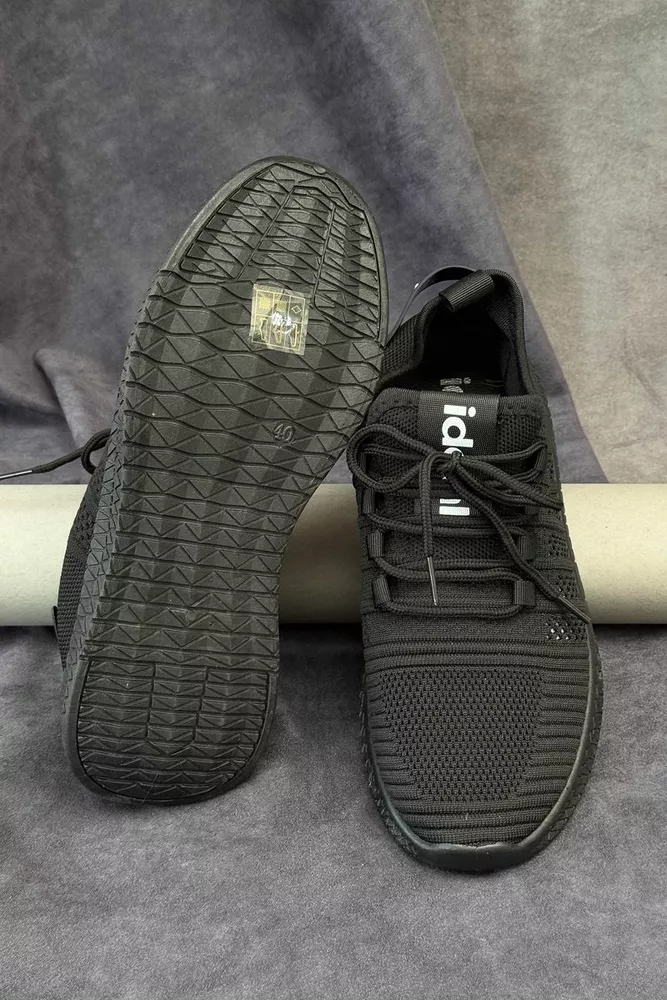 Купити Кросівки чоловічі текстиль, колір чорно-білий, 243RF68-1 оптом - Фото №5