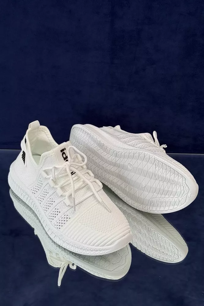 Купити Кросівки чоловічі текстиль, колір білий, 243RF68-1 оптом - Фото №3