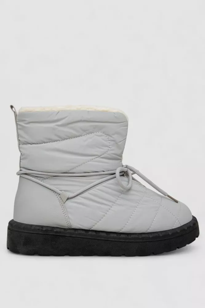 Купить Дутики женские зимние на меху, цвет серо-черный, 248RFM07 оптом - Фото №1