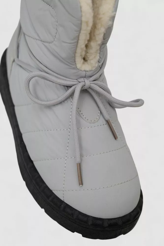 Купить Дутики женские зимние на меху, цвет серо-черный, 248RFM07 оптом - Фото №2