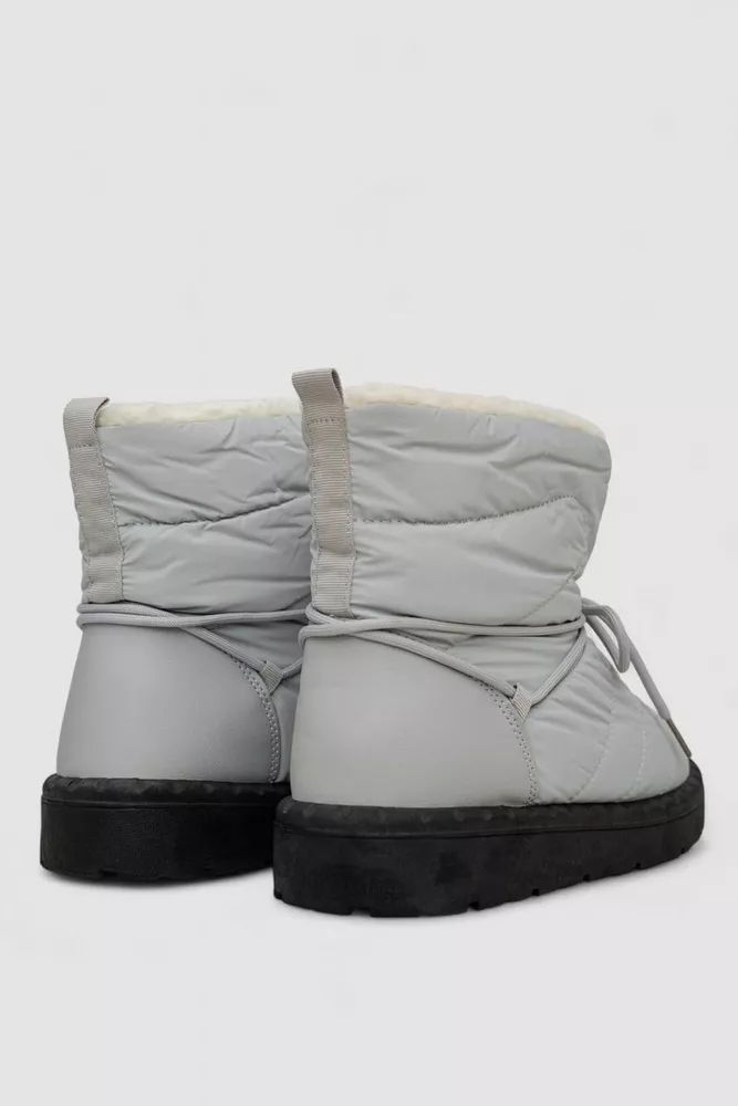 Купить Дутики женские зимние на меху, цвет серо-черный, 248RFM07 оптом - Фото №4