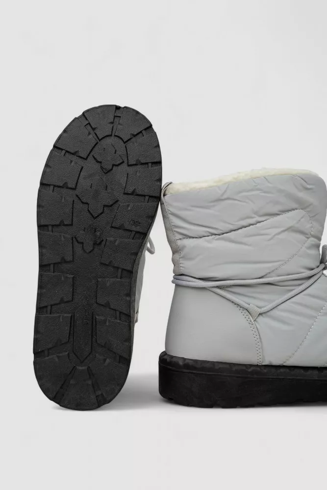 Купить Дутики женские зимние на меху, цвет серо-черный, 248RFM07 оптом - Фото №5