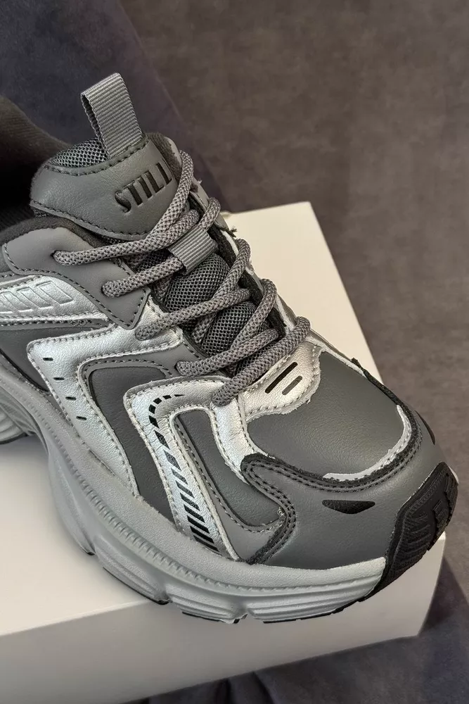 Купить Кроссовки женские, цвет темно-серый, 248RCX1510 оптом - Фото №2