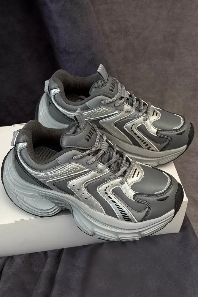 Купить Кроссовки женские, цвет темно-серый, 248RCX1510 оптом - Фото №3