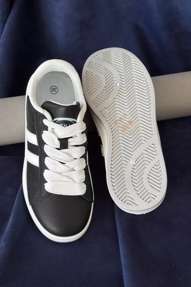 Купити Кеди жіночі, колір чорно-білий, 248RJH100-15 оптом - Фото №3