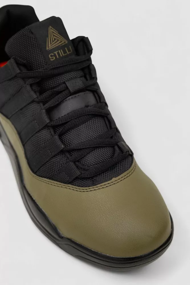 Купити Кеди чоловічі з екошкіри, колір хакі, 248RST116 - Фото №2