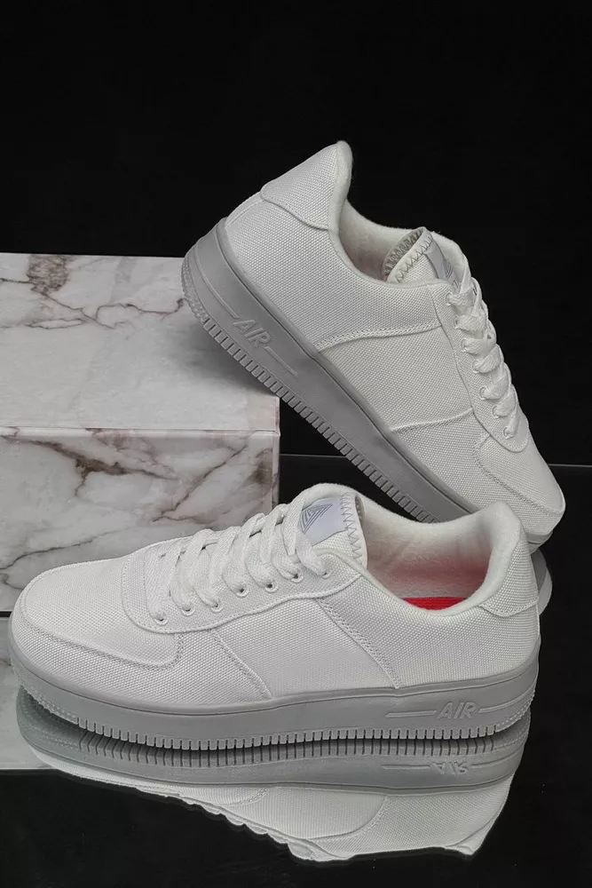 Купити Кросівки чоловічі текстиль  -уцінка, колір біло-сірий, 248RCX1610-U - Фото №2