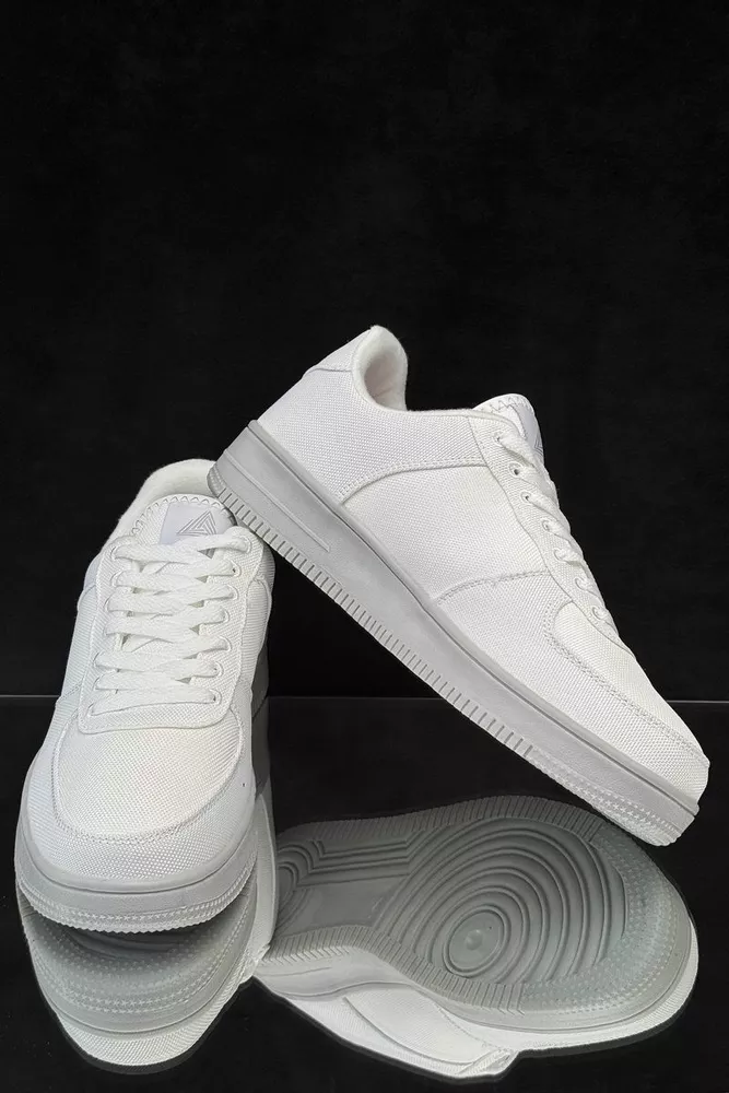 Купити Кросівки чоловічі текстиль  -уцінка, колір біло-сірий, 248RCX1610-U - Фото №1