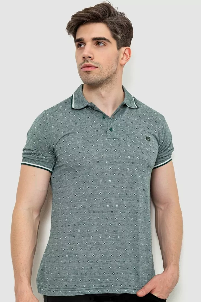 Купити Поло чоловіче, колір оливковий, 214R2875 оптом - Фото №1