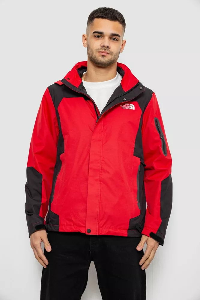 Купити Вітровка чоловіча з принтом 244R2512, колір Червоний - Фото №2
