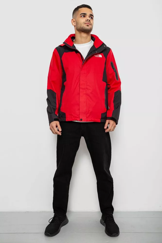 Купити Вітровка чоловіча з принтом 244R2512, колір Червоний - Фото №3
