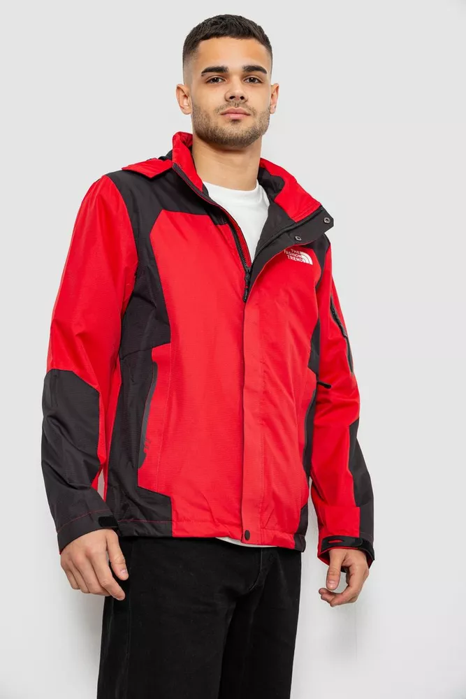 Купити Вітровка чоловіча з принтом 244R2512, колір Червоний - Фото №4