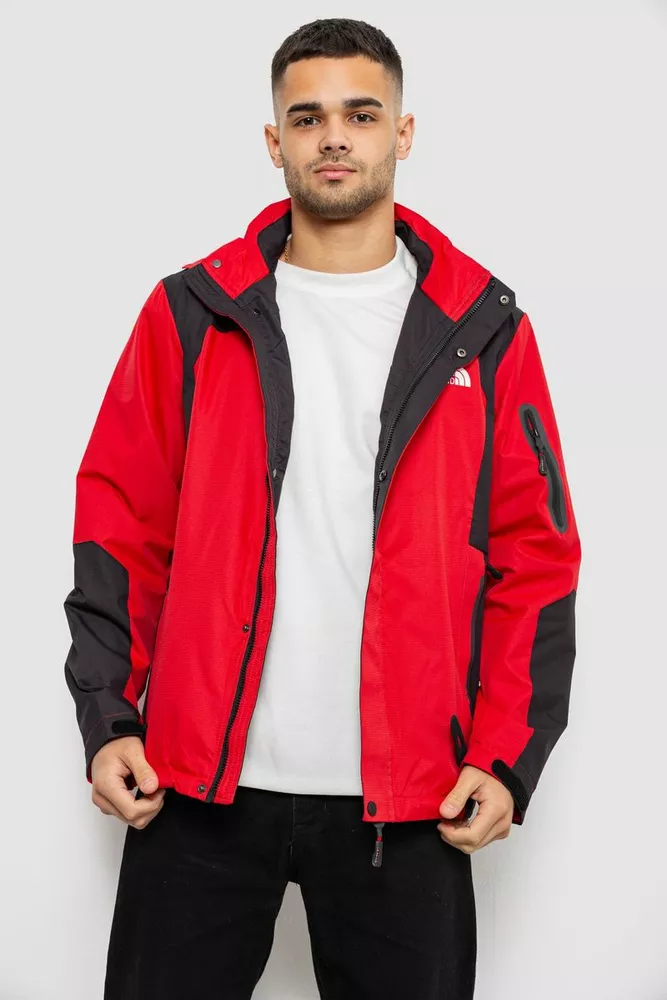 Купити Вітровка чоловіча з принтом 244R2512, колір Червоний - Фото №1