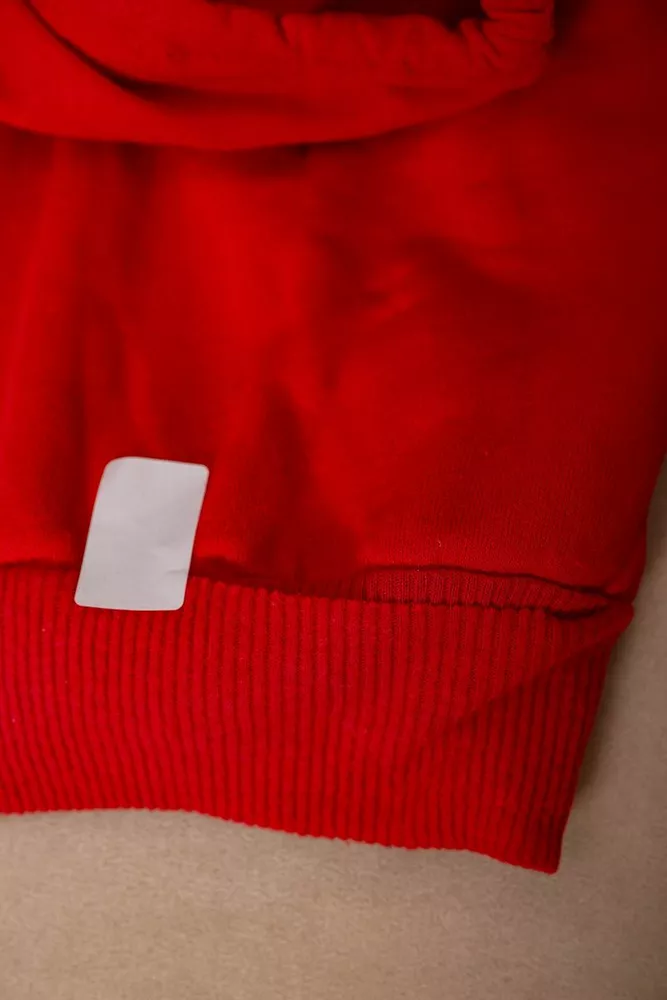 Купити Худі жіночий на тонкому флісі  -уцінка, колір червоний, 238R57162-10-U-4 оптом - Фото №7