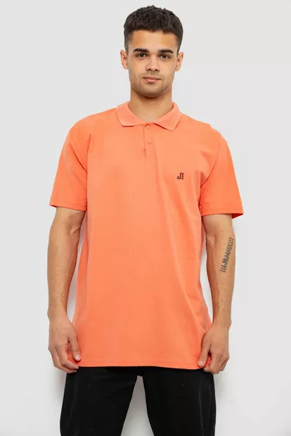 Поло чоловіче однотонне, колір помаранчевий, 244R1027