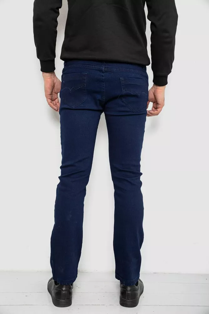Купить Джинсы мужские однотонные Straight, цвет синий, 244R1050-1 - Фото №4