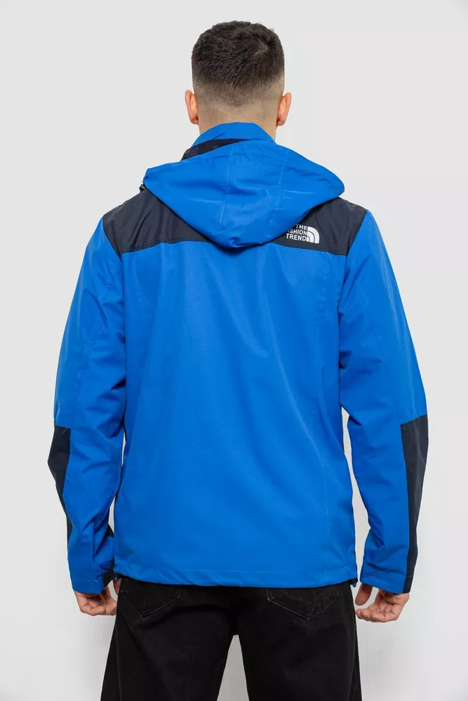 Купити Вітровка чоловіча з принтом 244R2512, колір Синій - Фото №6