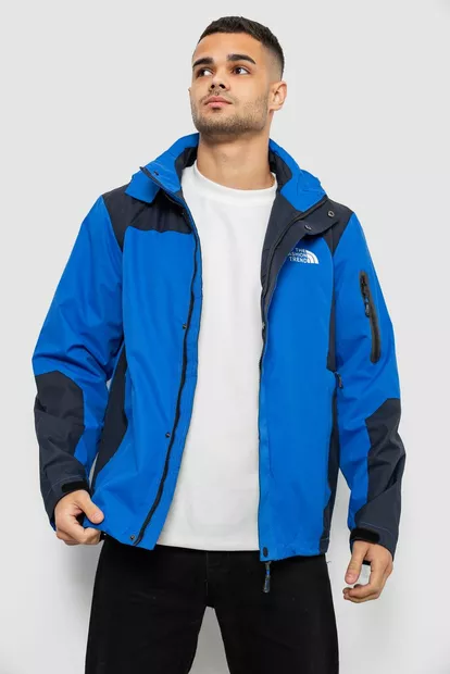 Ветровка мужская с принтом 244R2512, цвет Синий