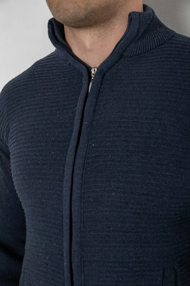Купити Кофта чоловіча на блискавці з кишенями, колір синій, 161R1053 оптом - Фото №5