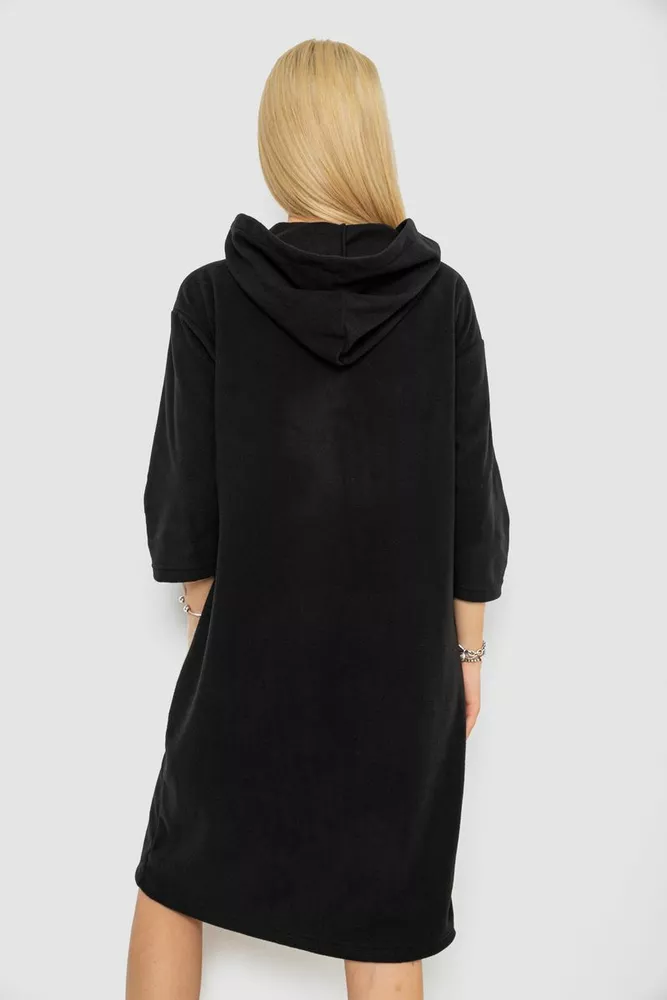 Купить Халат женский на молнии, цвет черный, 238R322 - Фото №4