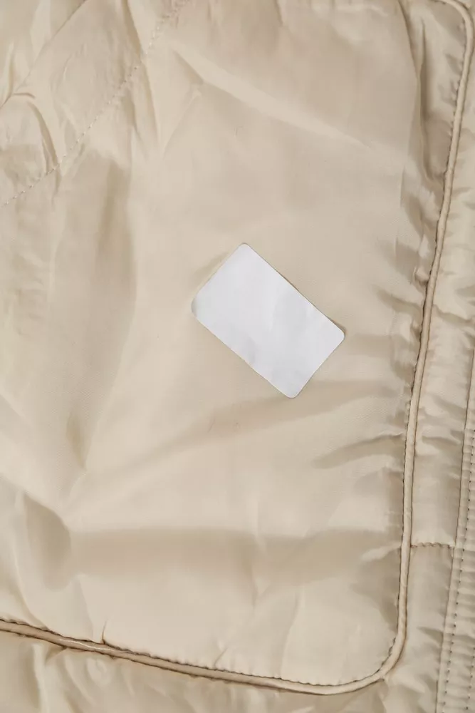 Купить Куртка женская демисезонная с поясом  -уценка, цвет светло-бежевый, 207R005-U-1 - Фото №9