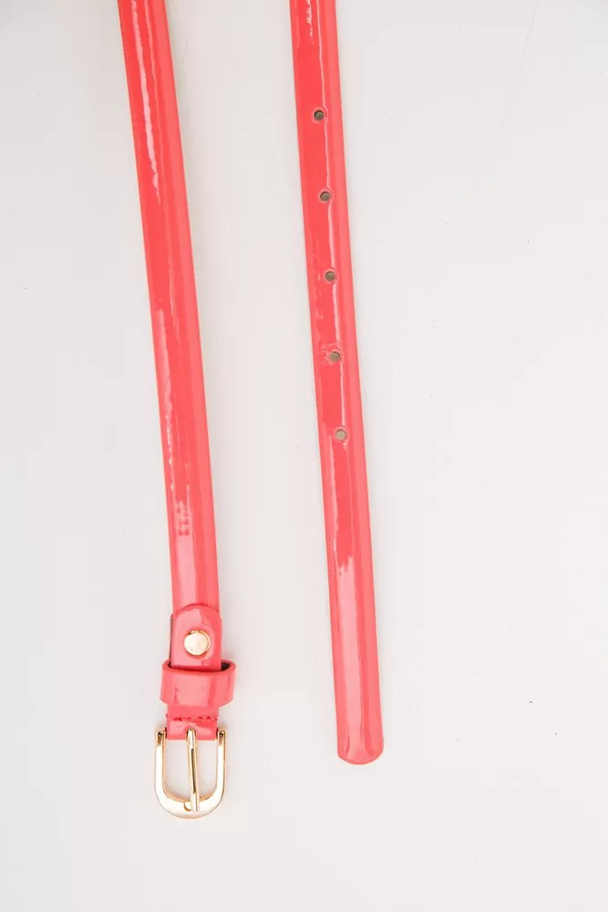 Купить Ремень женский лаковый  -уценка, цвет розово-золотистый, 196RL1510W79-U оптом - Фото №3