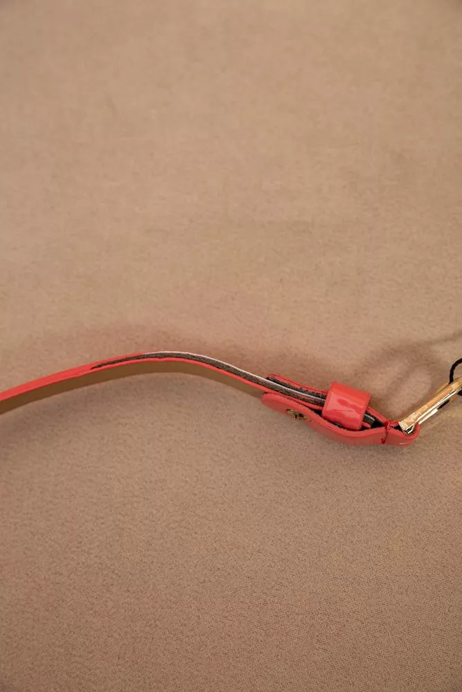 Купить Ремень женский лаковый  -уценка, цвет розово-золотистый, 196RL1510W79-U оптом - Фото №4