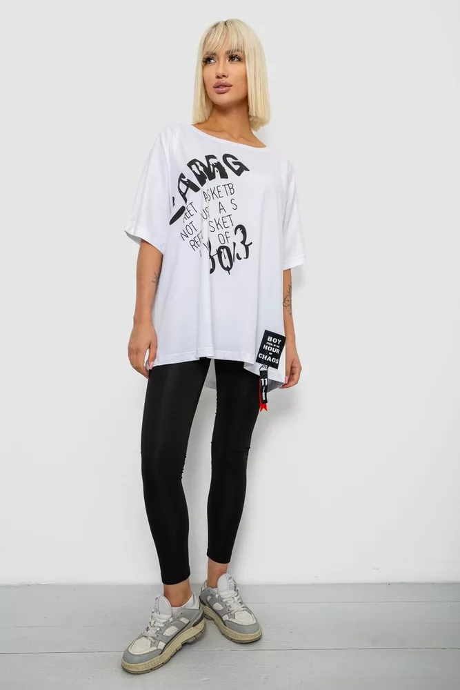 Купить Футболка женская с принтом, цвет белый, 244R5002 - Фото №2