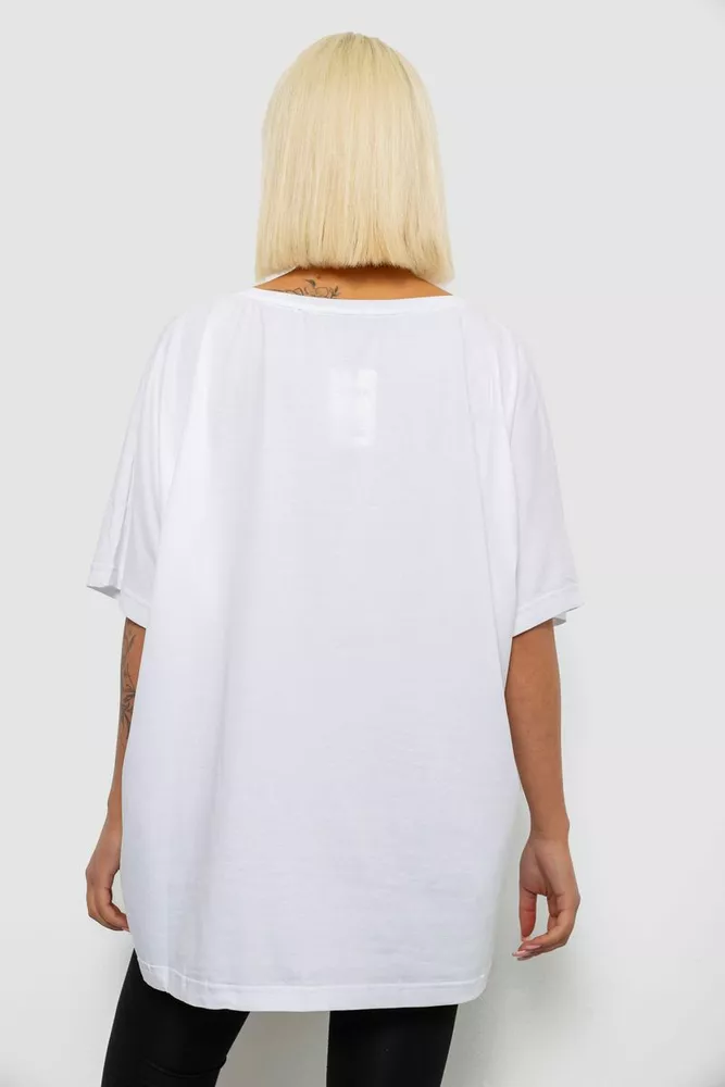 Купить Футболка женская с принтом, цвет белый, 244R5002 - Фото №4