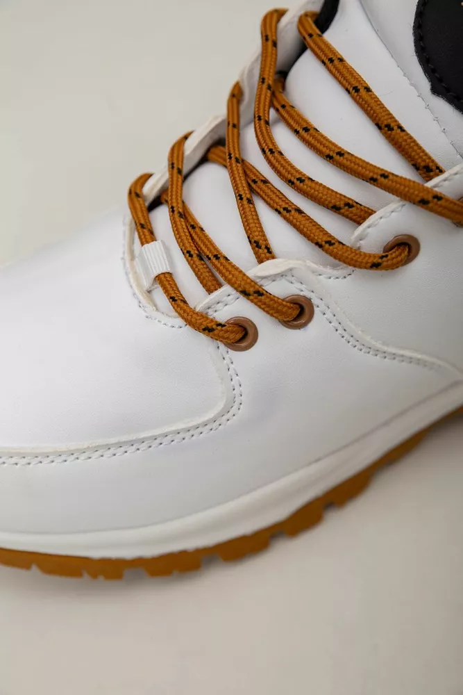 Купити Кросівки чоловічі зимові на хутрі  -уцінка, колір біло-жовтий, 248RH770-U-32 оптом - Фото №7