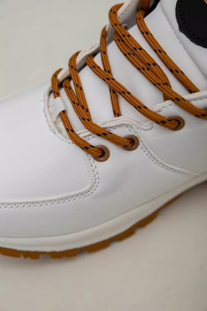 Купити Кросівки чоловічі зимові на хутрі  -уцінка, колір біло-жовтий, 248RH770-U-37 - Фото №8