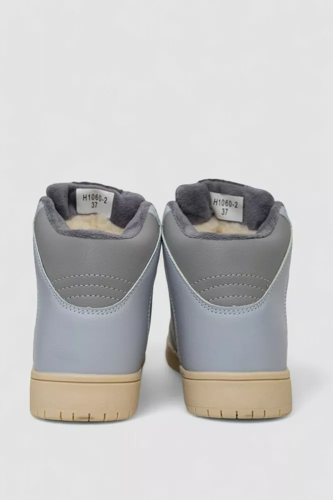 Купити Кросівки жіночі зимові на хутрі  -уцінка, колір сіро-блакитний, 248RH1060-U-14 оптом - Фото №4