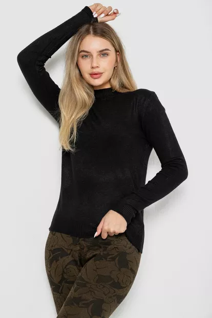 Кофта женская однотонная  -уценка, цвет черный, 244R2302-U