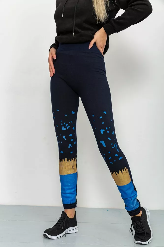 Купити Лосини жіночі теплі на флісі  -уцінка, колір чорний, 131R6000-U-1 - Фото №3